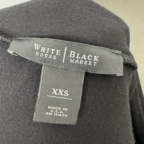 WHITE HOUSE BLACK MARKET / black knit pull on elastic waist maxi skirt / XXS - Picture 5 of 8